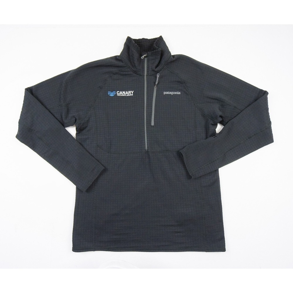 Patagonia Sweater Mens Medium Black Regulator Fleece Pullover Half Zip Adult